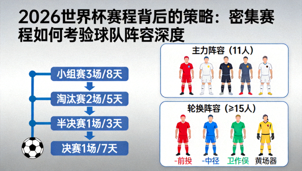 2026世界杯赛程背后的策略：密集赛程如何考验球队阵容深度 配图