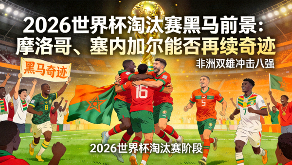 2026世界杯黑马球队在淘汰赛的前景：摩洛哥、塞内加尔等球队能否再次创造奇迹，配图展示黑马球队庆祝